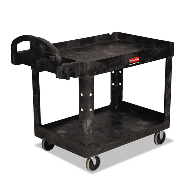 2-Shelf Heavy-Duty Utility Cart, 45.25in x 25.87in x 33.25in