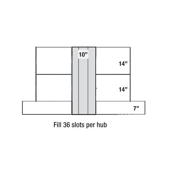 Sonnys Replacement PermaColor Cloth Profile Cut for Hanna Side Washers, 35in x 10in, 1 Hub
