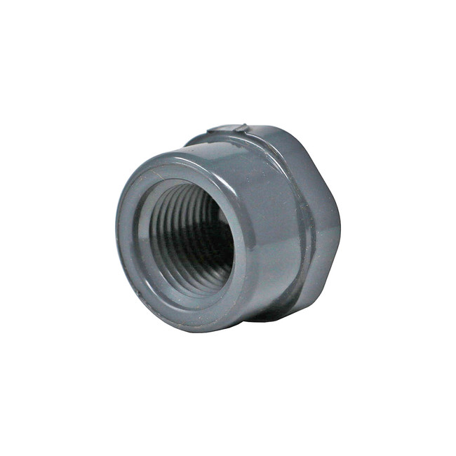 Hex Cap, Gray, 1/2in NPT, PVC, 999033