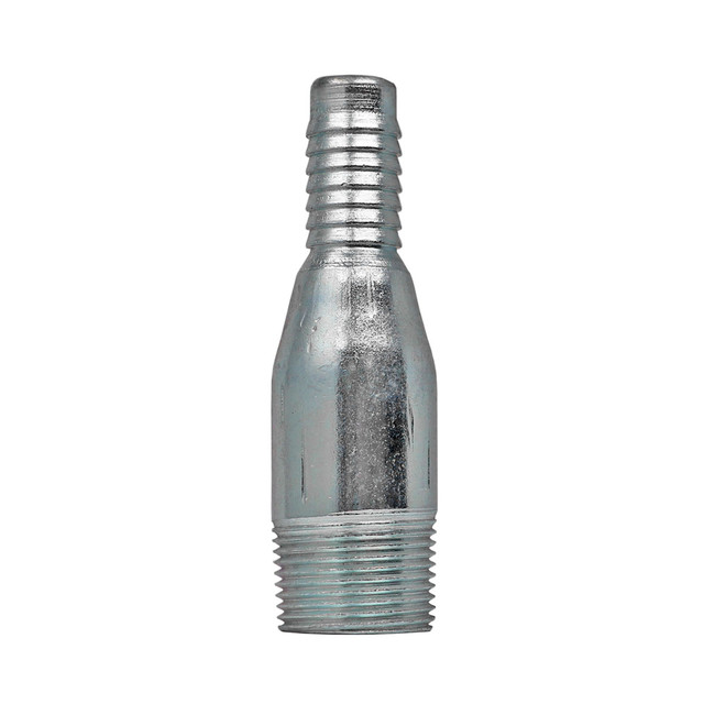 Barb Fitting, 3/4in x 1in NPT, Plated Steel, 001711