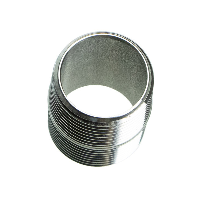 Close Pipe Nipple, 3/4in, Stainless Steel