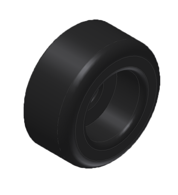 UHMW Small Button Bumper, 9/32 I.D. Black