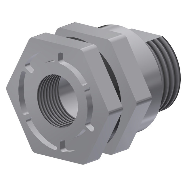 Bulkhead Adapter, 1in, PVC SCH80, 002011