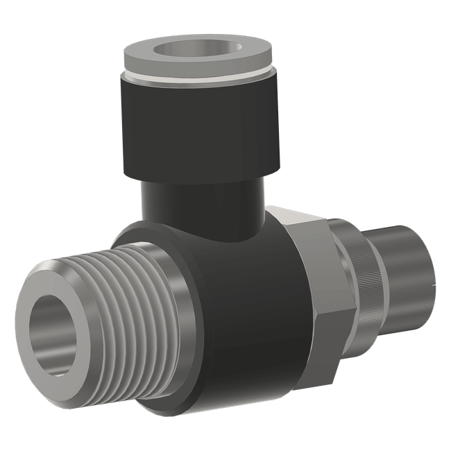 Valve, Flow Control, 3/8in NPT x 3/8 Tube, Norgren, 318996