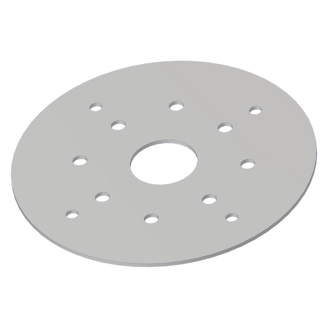 Top Brush Plate End, 83in Hub, Aluminum, 383012
