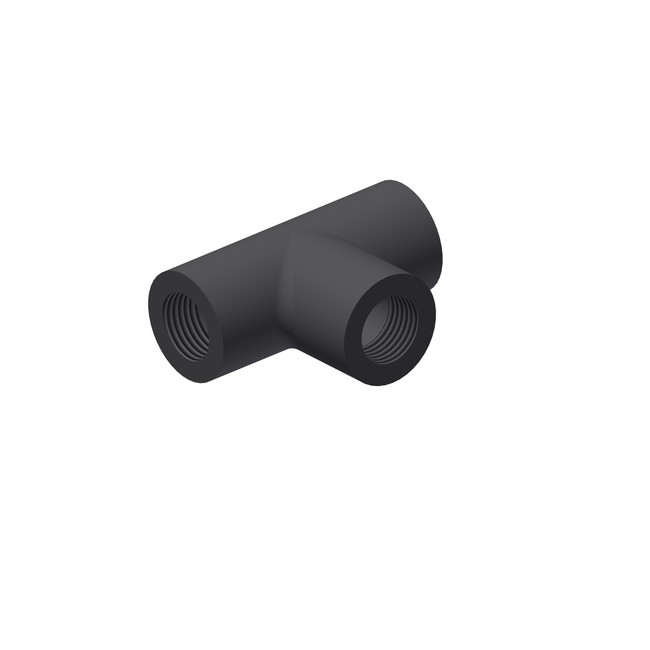Tee, 3/8 NPT, PVC SCH80, Grey, 999146