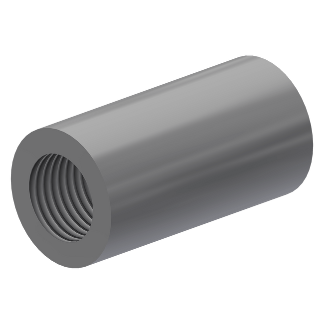 Coupling, 1/8in NPT, PVC SCH80, Grey, 999202