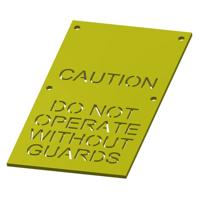 Legend Conveyor Safety Guard, Access Exit Plate, Paint
