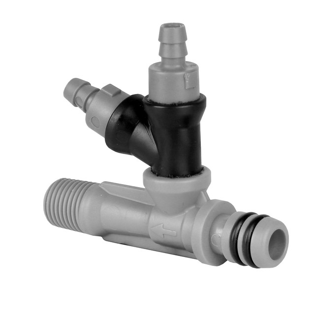 Dual Composite Injector, PC1, 1/4in MPT, 2.0GPM, Gray, 329083