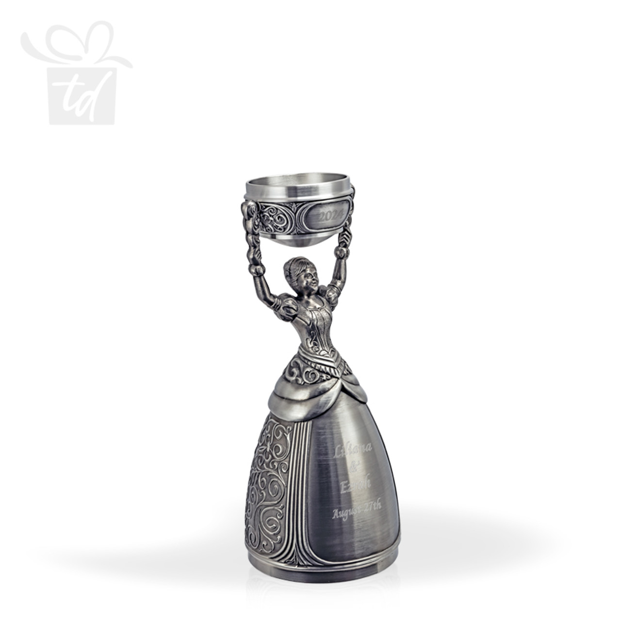 Pewter Nuremberg Gratia German Wedding Cup II 6-3/4