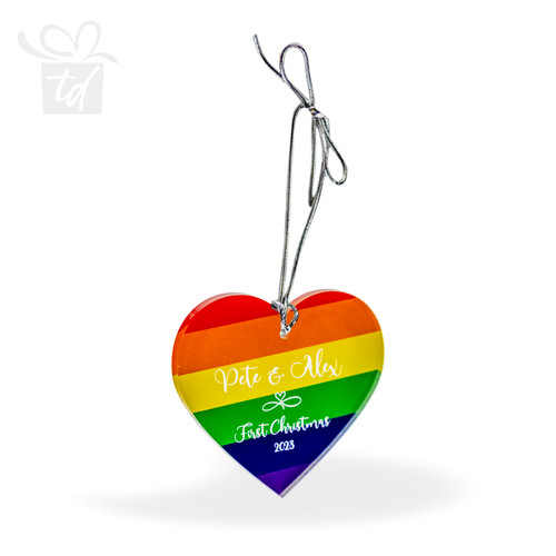 First Christmas Pride Heart Ornament