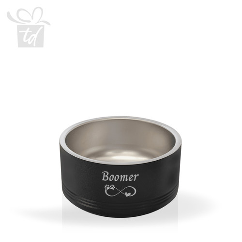 Infinity Black Pet Bowl-Small-Front