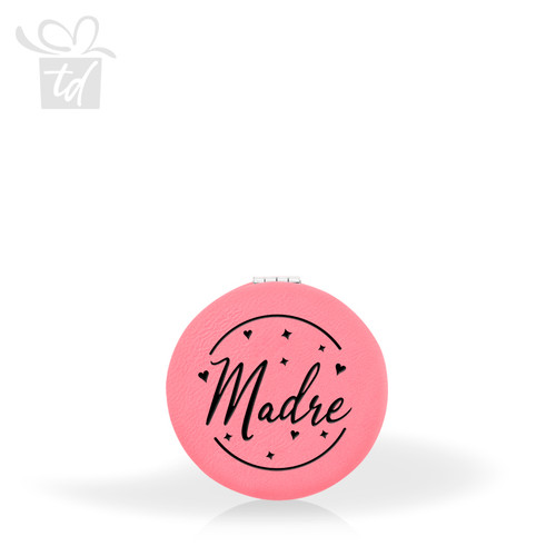 Madre Pink Leatherette Compact-Front