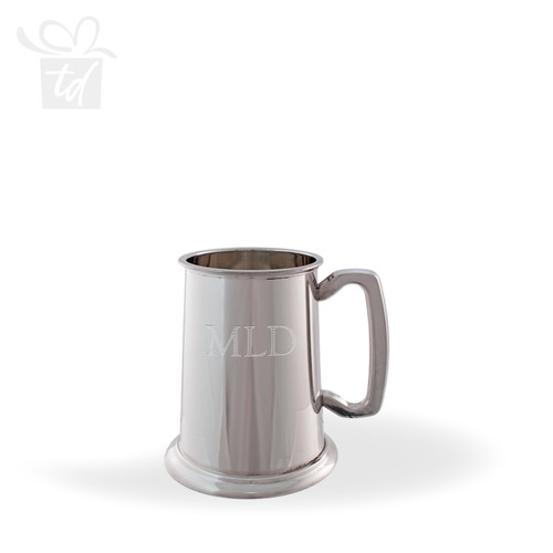 Class of 2024 Pewter Tankard w/ Glass Bottom - 19 oz-Front