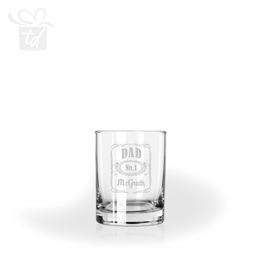 Dad Double Old Fashioned Glass-Front