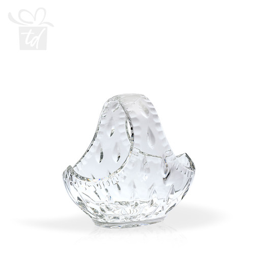 Irena Cut Crystal Basket angle