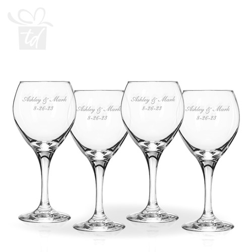 Scarlet Red Wine Glasses-Set of 4