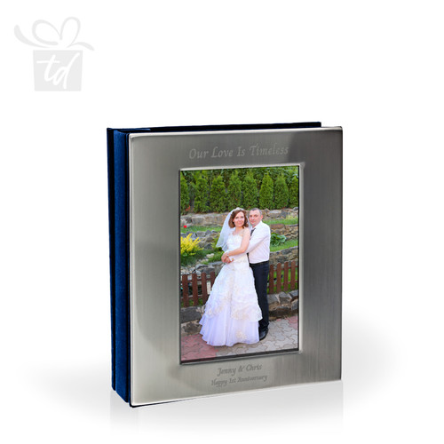 Personalized 4x6 Glitter Silver Photo Album