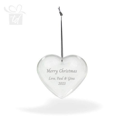 Heart Crystal Christmas Ornament