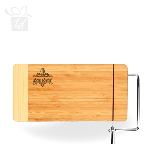 Engraved Two Tone Bamboo Cheese Cutter Board, Cutting Board