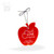 Teach Love Inspire Apple Christmas Ornament