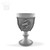 Pewter La Paloma Goblet - 8oz back