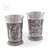 Pewter Shot Cups Vienna - 2 Pc - front