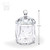 Cassiopia Crystal Lidded Jar - 9" - dimensions with lid