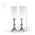 Crystal Ball Wedding Flute Set - dimensions