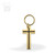 Brass Cross Key Ring - back