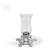 Pewter Snowflake Candle holder with Hurricane Glass