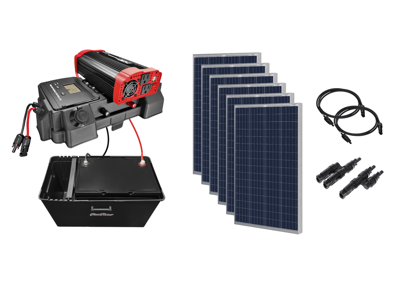 RevoPower DIY Solar Generator Battery Box with Charge Controller, Battery  and Solar Panels, Modular, Made in USA