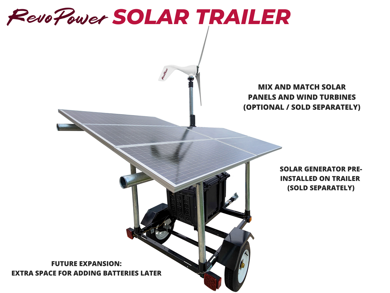 RevoPower USA-Made Solar Trailer by RevoPower: High-Capacity Solar ...