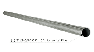 2" Pipe (2-3/8" Outside Diameter) Pipe, Galvanized Steel, for mounting wind turbines and solar panels