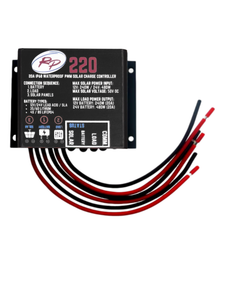 RP220 12V/24V Waterproof Solar Charge Controller 20A for Lead Acid, SLA/AGM, and Lithium Batteries RevoPower