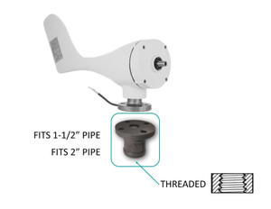 Wind Turbine Flange to Threaded Pipe Adapter for 1-1/2" or 2" Pipe, NPT, Made in USA DIY Solar Generators Wind Turbine Flange to Threaded Pipe Adapter for 1-1/2" or 2" Pipe, NPT, Made in USA DIY Solar Generators