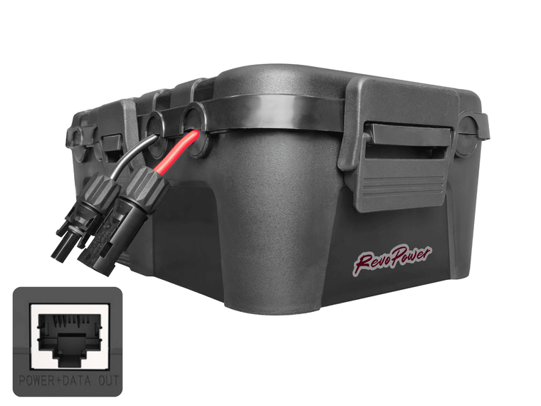 Off-Grid Solar POE Injector w Battery, POE+ and POE++, for Remote cameras and LAN devices by RevoPower