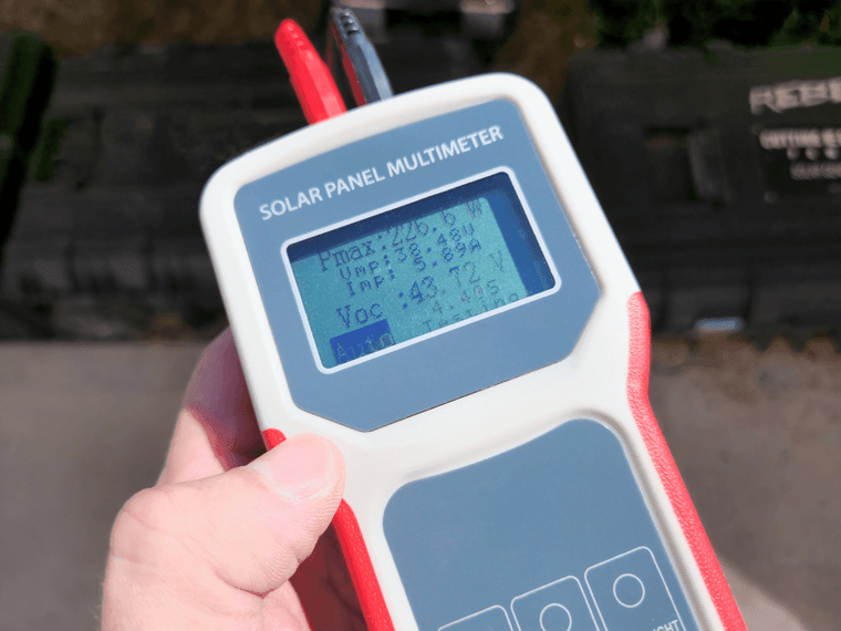 Photovoltaic Solar Panel Multimeter, Solar Panel MPPT Tester with VOC Power Meter DIY Solar Generators