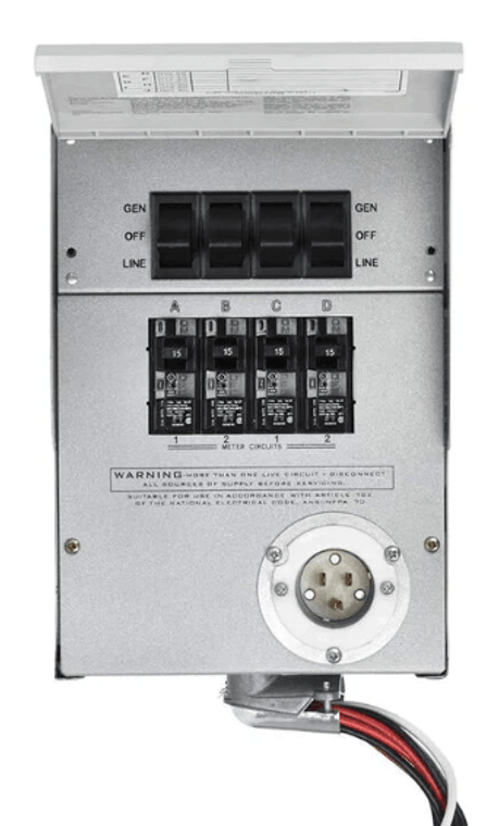 15 Amp 120V 4 Circuit Indoor Power Transfer Switch Kit DIY Solar Generators