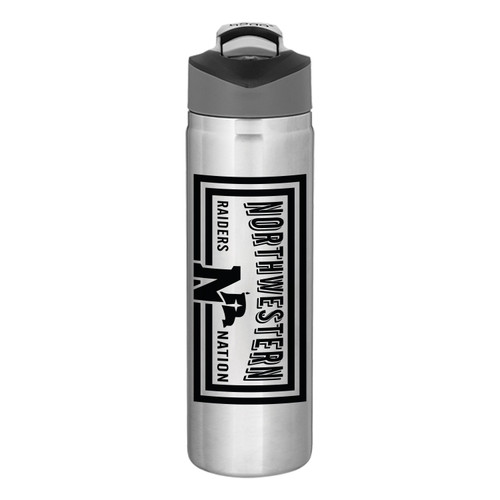 RAIDERS SILVER TRAVEL TUMBLER