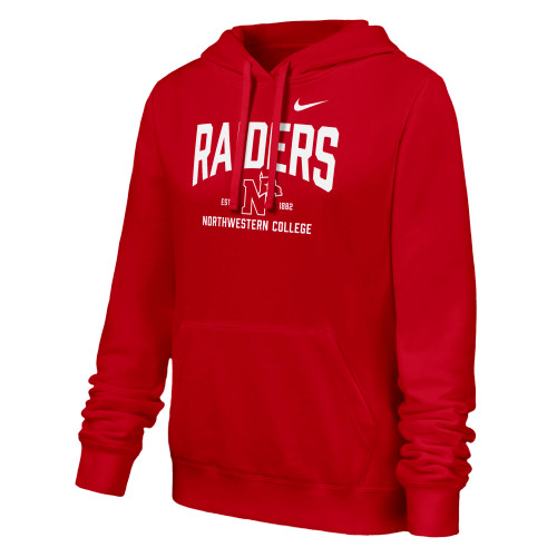 NIKE WMNS CLUB FLEECE HOODY (RED)