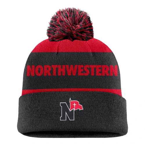 NIKE NORTHWESTERN RAIDERS POM BEANIE (RED/BLACK)