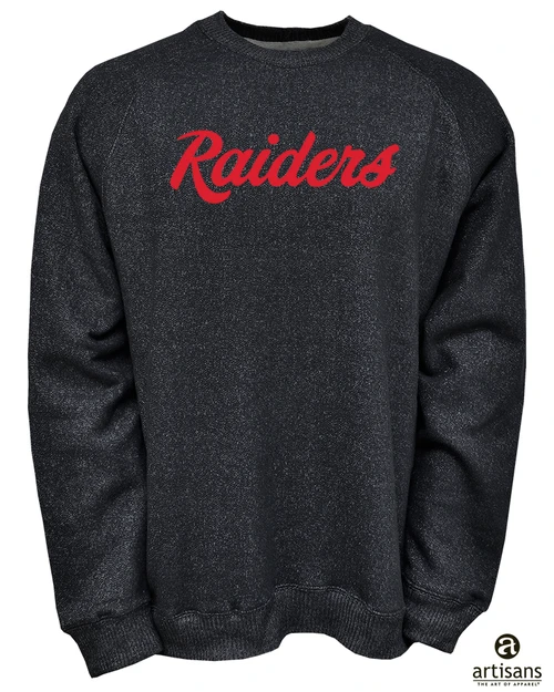 ARTISANS SCRIPT RAIDERS RAGLAN CREW (CHARCOAL)