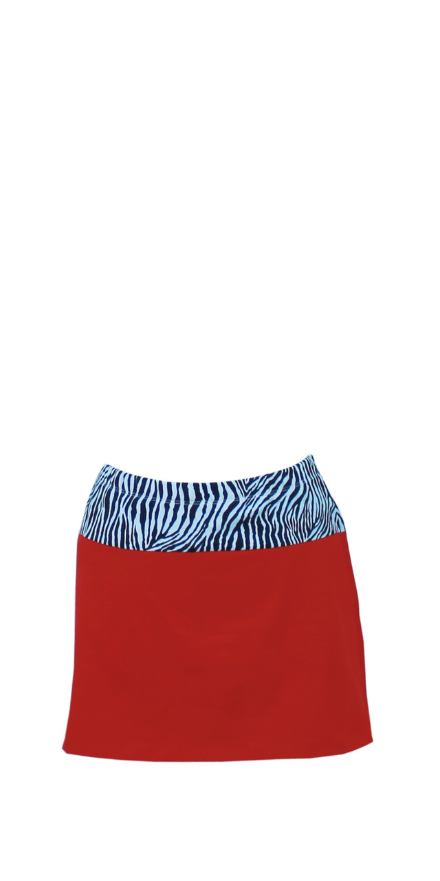 red zebra skirt