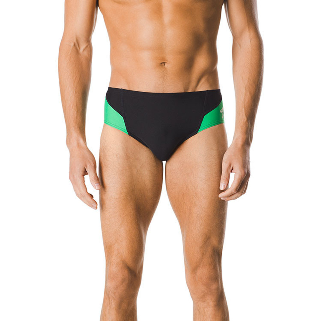 Loren 2, swim briefs with side regulation, black