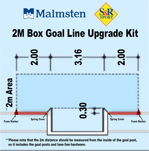 Malmsten 2M BOX GOAL LINE UPGRADE KIT 4" LANE LINES