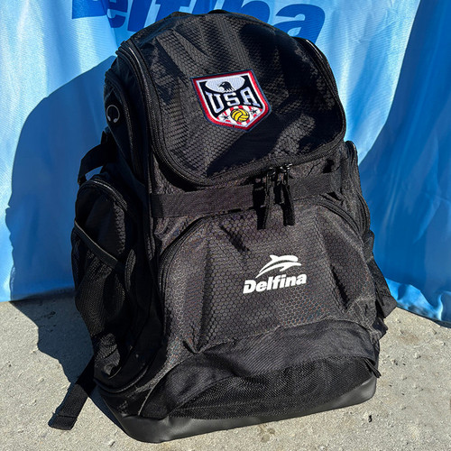  Delfina Black Backpack 45L with USA Patch 