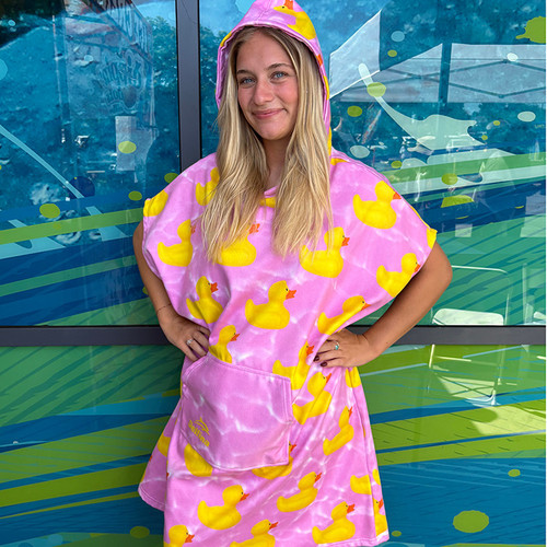  Delfina Hooded Towel Poncho - Ducky 
