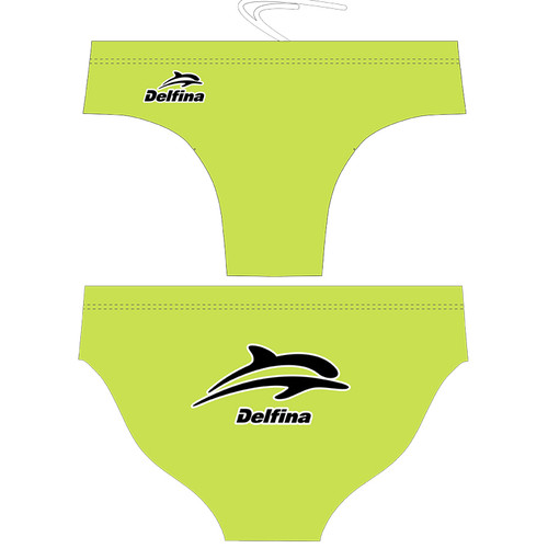 Delfina Male Brights Lime Green Water Polo Suit