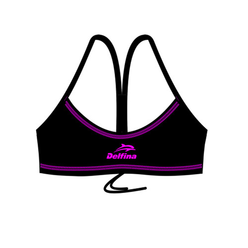 Delfina Bravo Bright Female Bikini Top - Black front